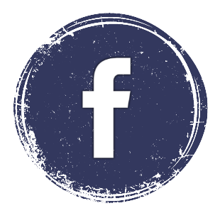 boro-fb-icon Facebook icon, distressed, navy