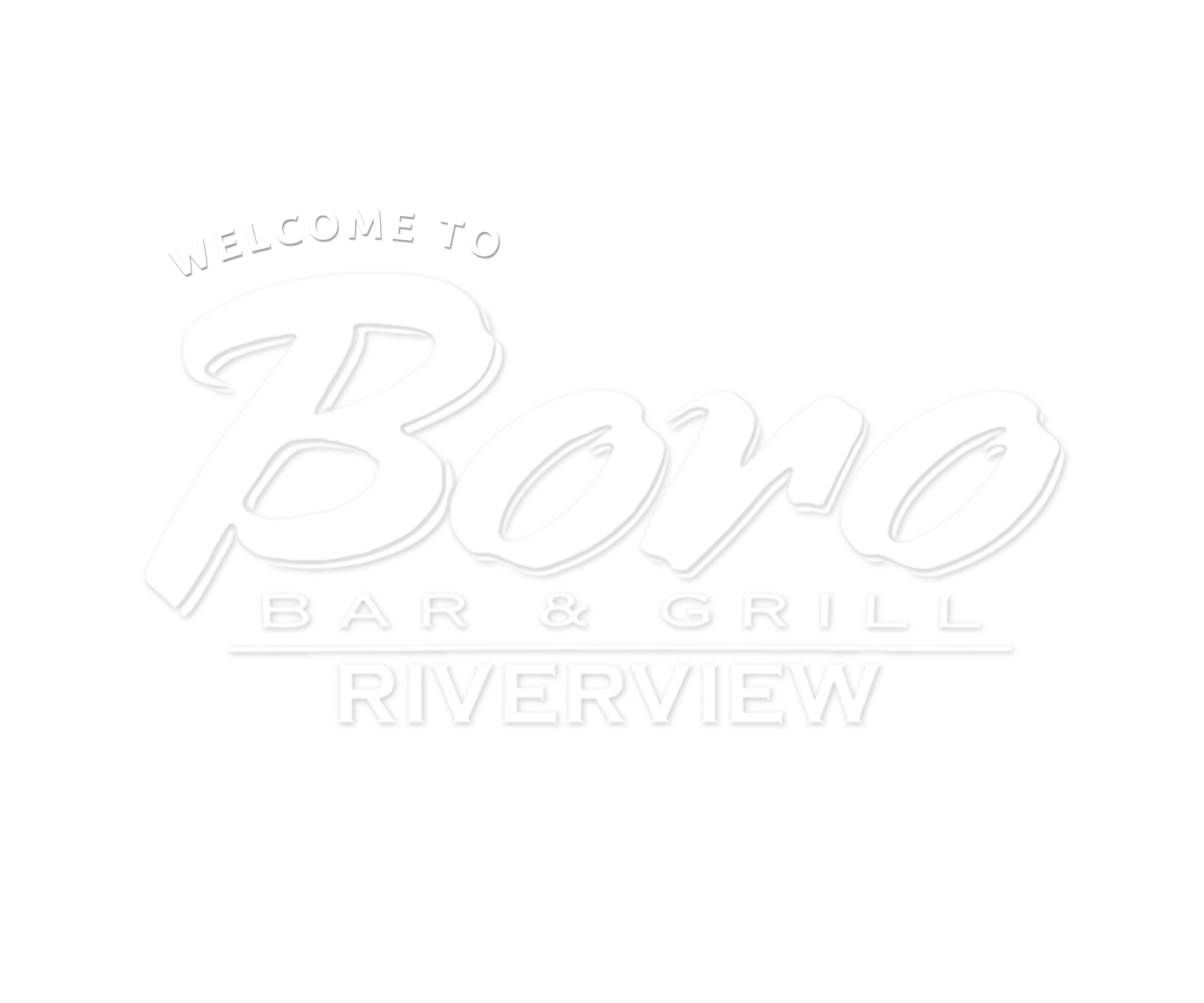 welcome-boro-riverview-logo-white Welcome to Boro Bar & Grill RiverView logo